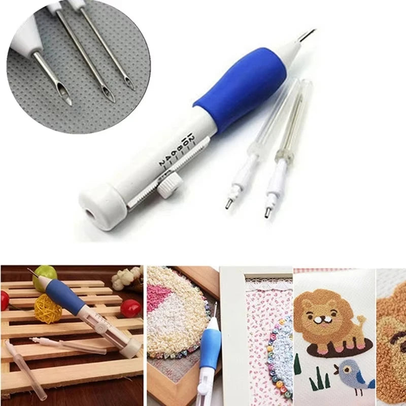 Embroidery Punch Needle Kit – Magic Needle Pen DIY Sewing Set Embroidery Needle Kit Richie's