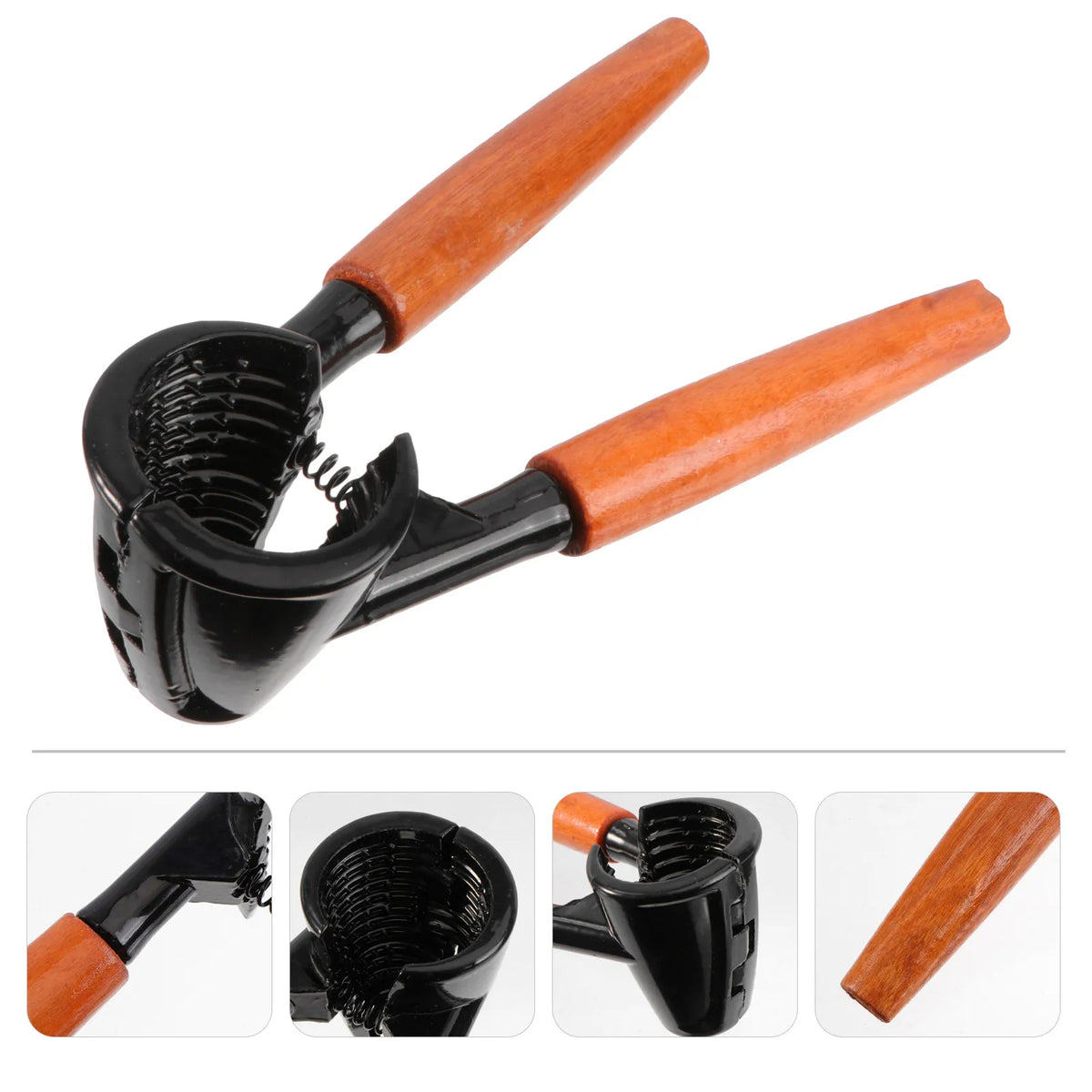 Wooden Handle Aluminum Alloy Nut Cracker – Walnut & Pecan Nut Cracker Richie's Default Title