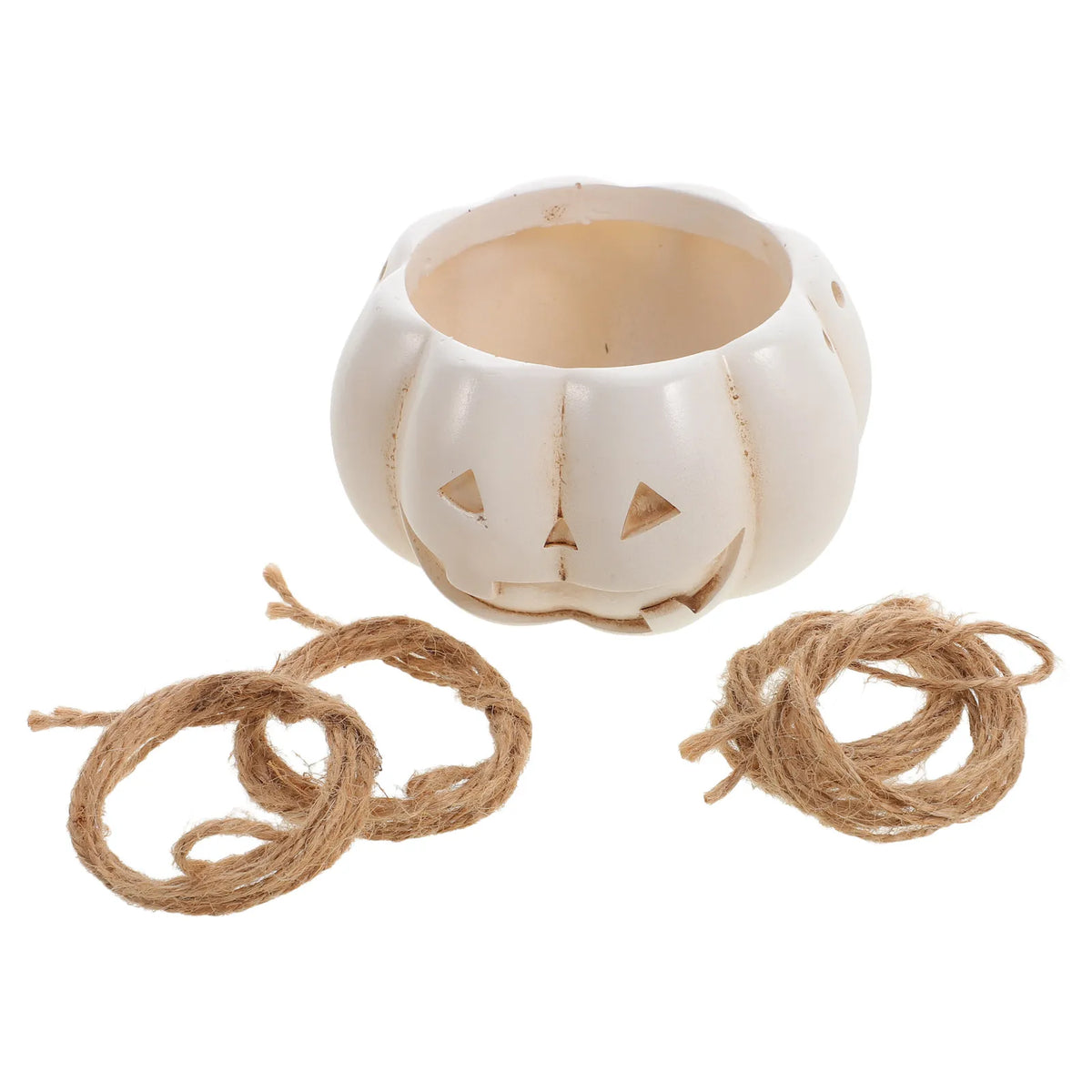 Halloween Hanging Pumpkin Planter White Resin Pot & Drainage Hanging Pumpkin Planter Richie's