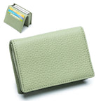 Genuine Leather Card Holder Wallet & Coin Purse – Unisex Leather Card Wallet Richie's light green