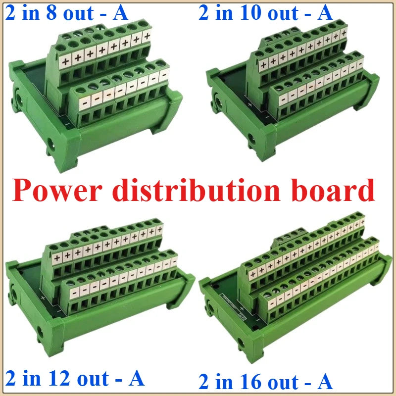 DIN Screw Terminal Block PCB Power Distribution Splitter Screw Terminal Block Richie's