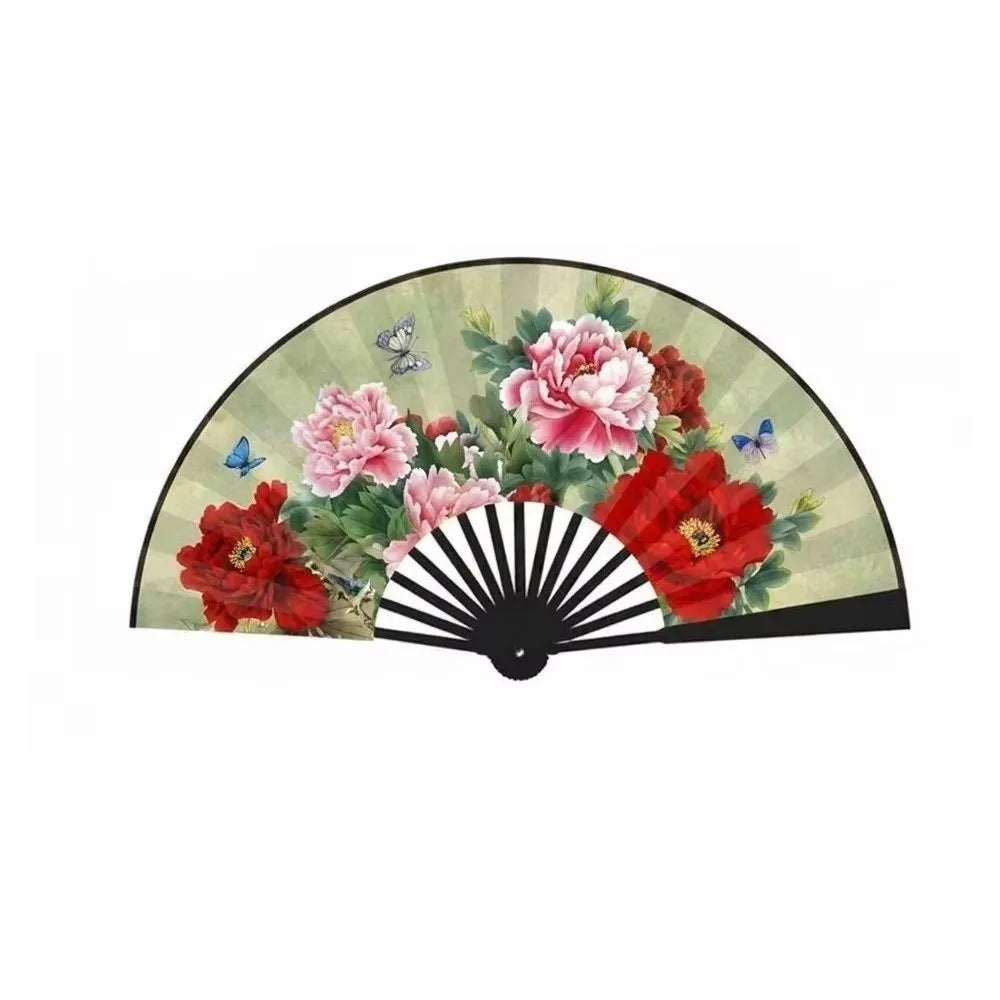Chinese Silk Folding Fan – Handmade Floral Dance & Décor Fan Decorative Folding Fan Richie's 3