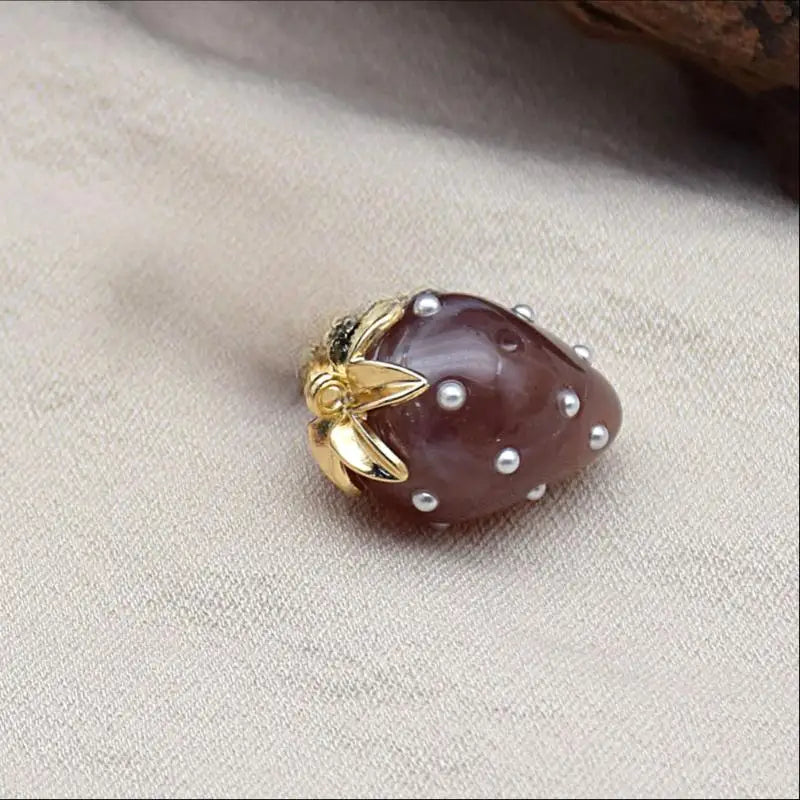 Strawberry Resin Charm Pendant – DIY Earrings, Necklaces & More Resin Jewelry Charm Richie's A3-1pc