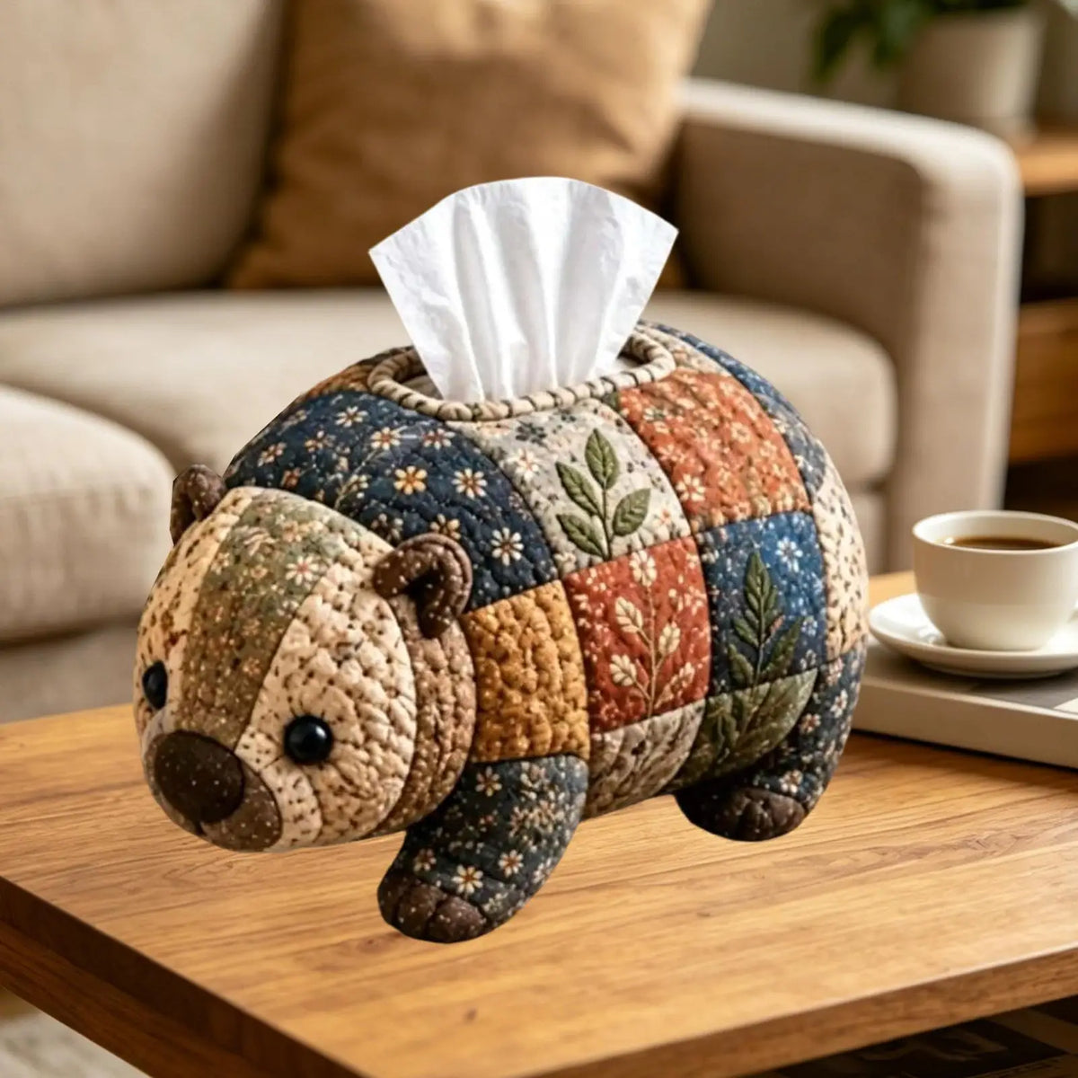 Animal Quilted Tissue Box Cover DIY Kit – Beginner Craft Set DIY Craft Kit Richie's