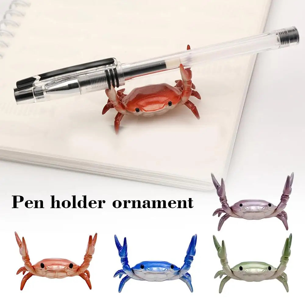 Funny Weightlifting Crab Pen Holder – Cute Desk Organizer Desk Pen Holder Richie's