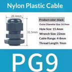 10Pcs IP68 Waterproof Cable Gland PG7 PG9 Nylon Connector Cable Gland Connector Richie's