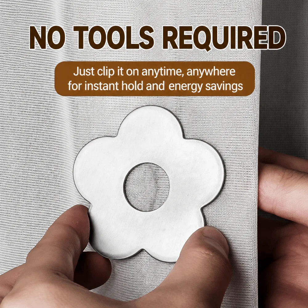 Magnetic Curtain Clip No-Drill Light Block Window Fastener Curtain Clip Richie's