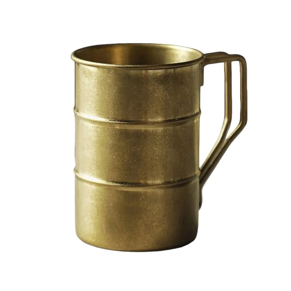 Retro Stainless Steel Mug 380/500ml – Camping & Picnic Cup Stainless Steel Mug Richie's Gold 380ML <50ml