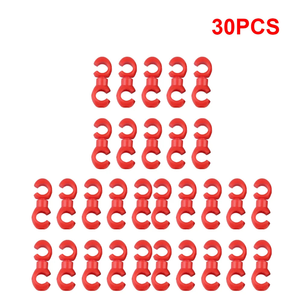 S-Style Rotatable Bike Brake Cable Clips – MTB Hose Guides Bike Cable Clips Richie's Red 30PCS