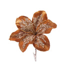 19cm Artificial Poinsettia Glitter Flower | Christmas Décor Artificial Christmas Flower Richie's Coffee