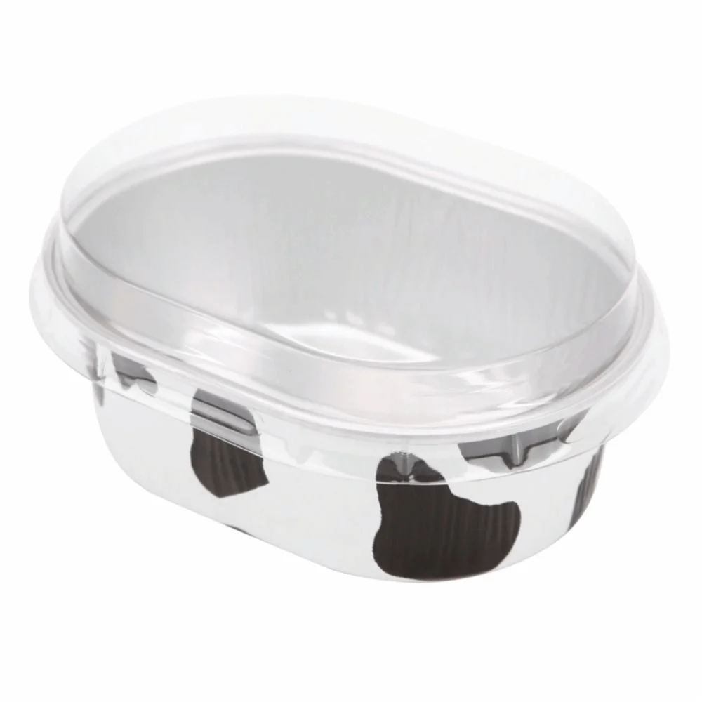 100pcs 68ml Oval Aluminum Foil Cheesecake Baking Cups Foil Baking Cups Richie's
