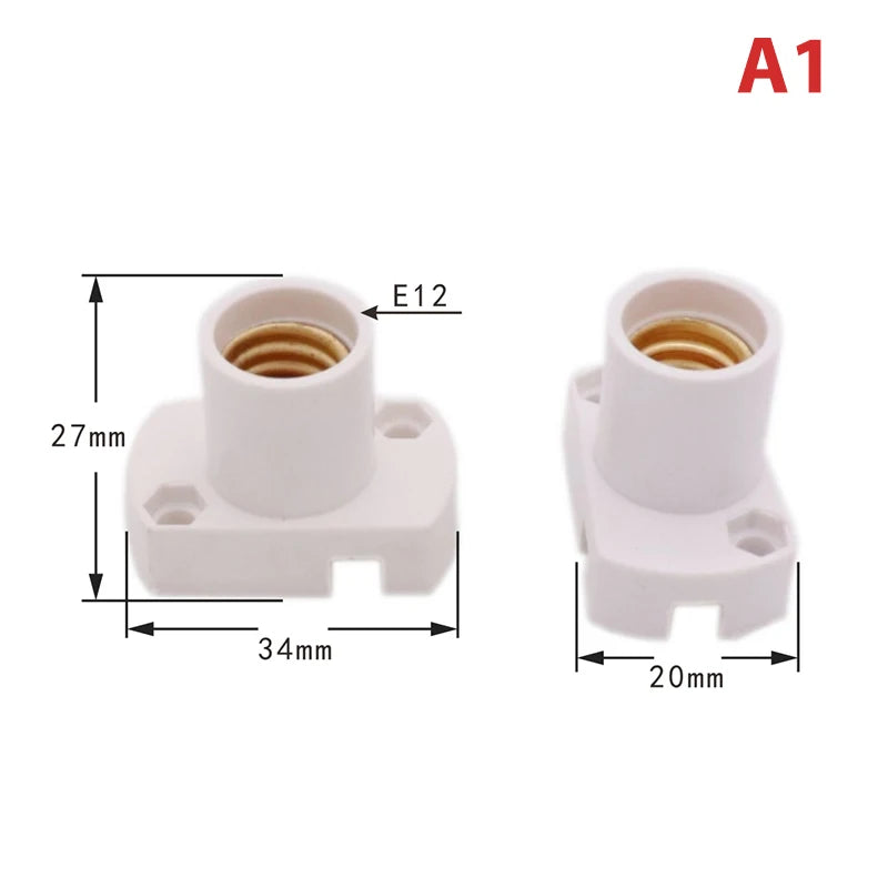 E12 E14 E17 Mini Screw Lamp Base Bulb Socket Holder Adapter Lamp Socket Adapter Richie's A1 No plug
