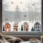 Christmas Snow Village Window Clings – Removable Winter Stickers Window Clings Richie's