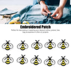 20pcs Embroidered Bee Iron-On Patches | Cotton Applique Set Embroidered Applique Patches Richie's