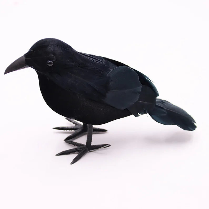 Realistic Feathered Crow Raven Halloween Decoration Ornament Halloween Decoration Richie's 1pc one size fits all