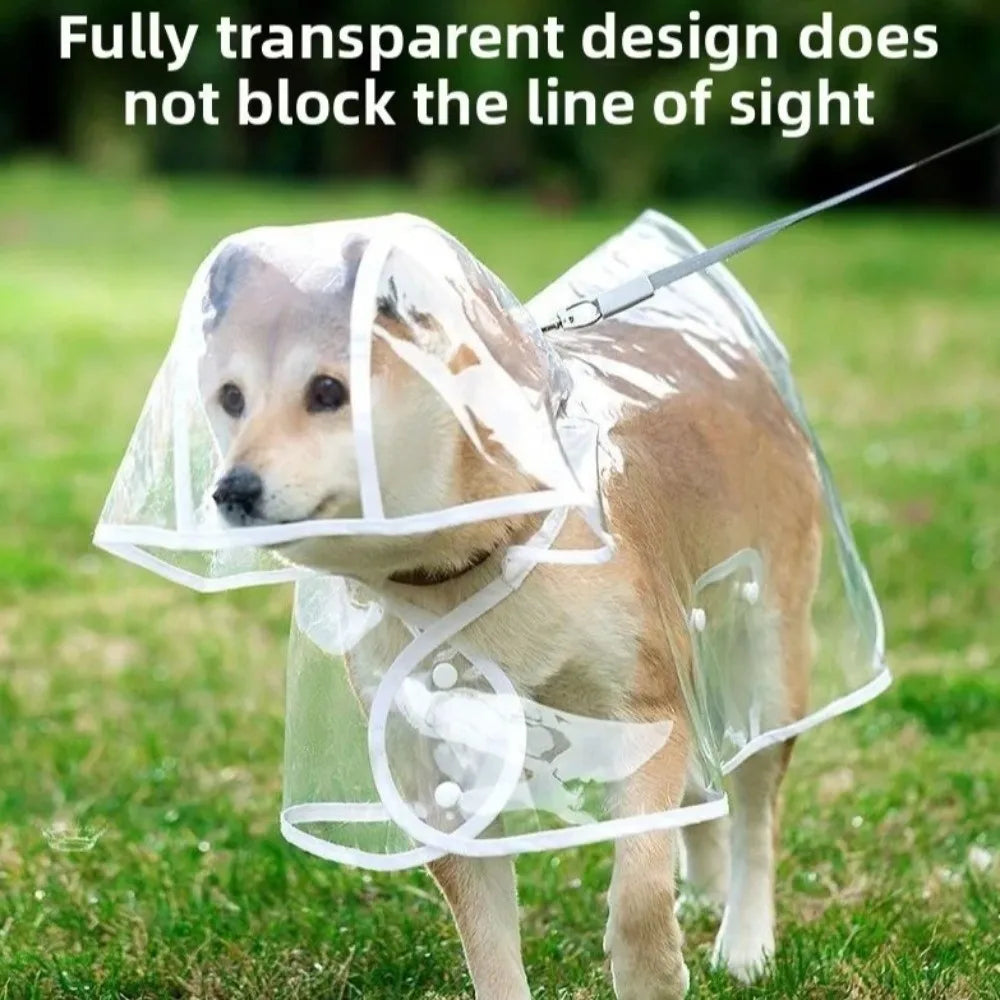 Transparent Hooded Dog Raincoat – Waterproof PVC Pet Poncho Dog Raincoat Richie's