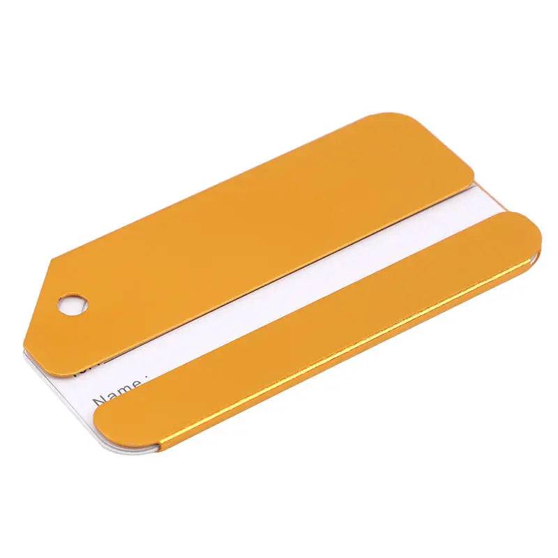 Aluminium Luggage Tag – Metal Name & Address Label Holder Luggage Tag Richie's Golden