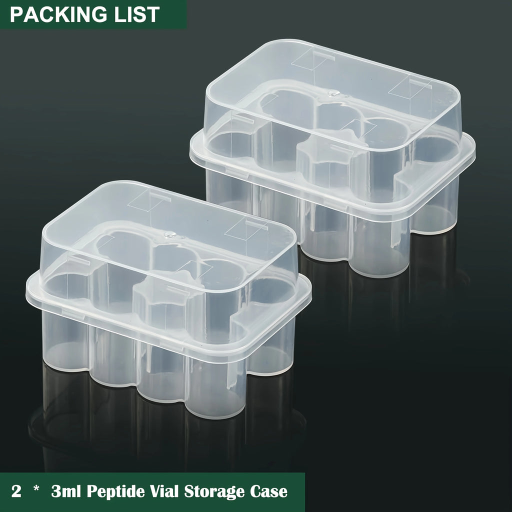 2-Pack Clear 3ml Vial Storage Case for Fridge – 20 Slots Vial Storage Case Richie's
