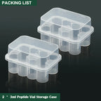 2-Pack Clear 3ml Vial Storage Case for Fridge – 20 Slots Vial Storage Case Richie's