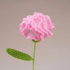 Handmade Crochet Carnation Bouquet – Colorful Knit Wool Flowers Crochet Flower Bouquet Richie's Hot Pink