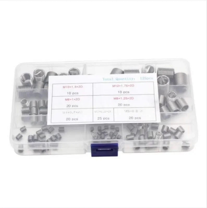 Stainless Steel Thread Repair Insert Set M3–M12 | 60–300 Pcs Thread Repair Insert Set Richie's