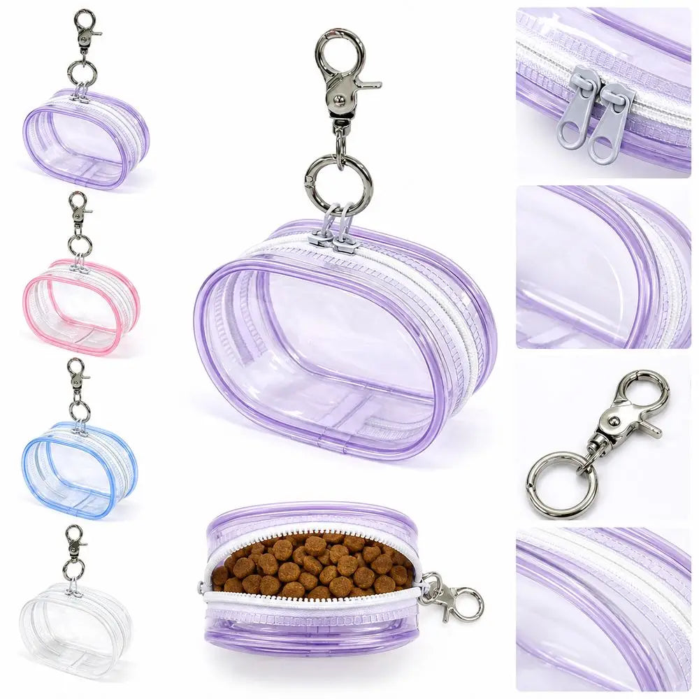 Transparent PVC Pet Food Pouch with Zipper & Hanging Loop Pet Treat Pouch Richie's