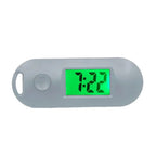 Mini LCD Keychain Clock Luminous Backlight Digital Watch Mini Keychain Clock Richie's Gray