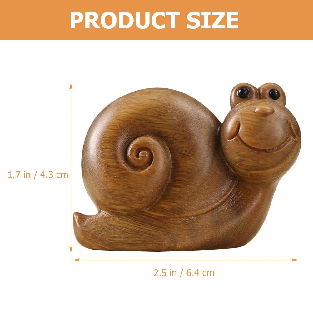 Wooden Snail Ornament – Rustic Farmhouse Desktop Figurine Wood Figurine Ornament Richie's