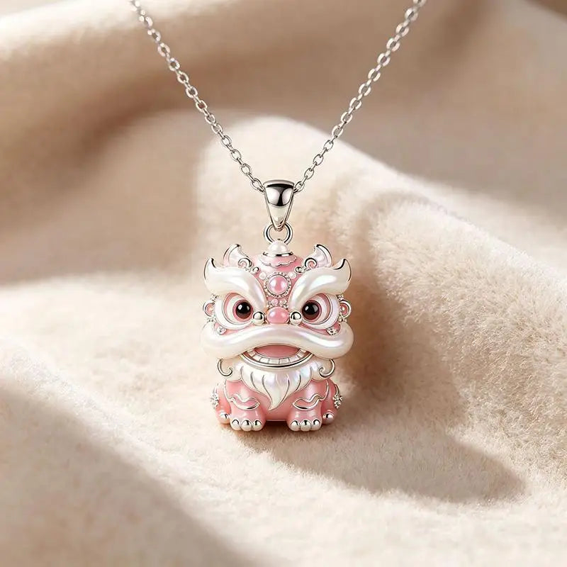 Nine-Tailed Fox Enamel Pendant Necklace | Chinese Mythology Enamel Pendant Necklace Richie's A3