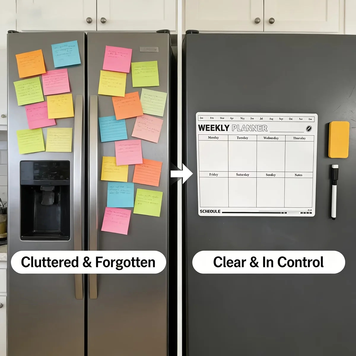 Magnetic Weekly Planner Whiteboard | Erasable Schedule Board Whiteboard Planner Richie's