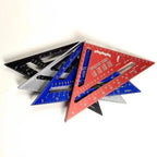 7-Inch Aluminum Triangle Ruler – Metric & Imperial Woodworking Tool Woodworking Angle Ruler Richie's