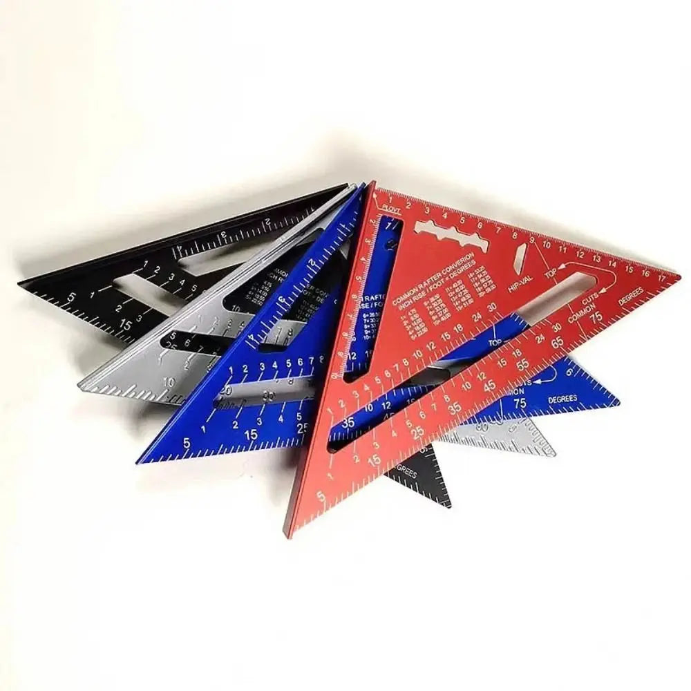 7-Inch Aluminum Triangle Ruler – Metric & Imperial Woodworking Tool Woodworking Angle Ruler Richie's