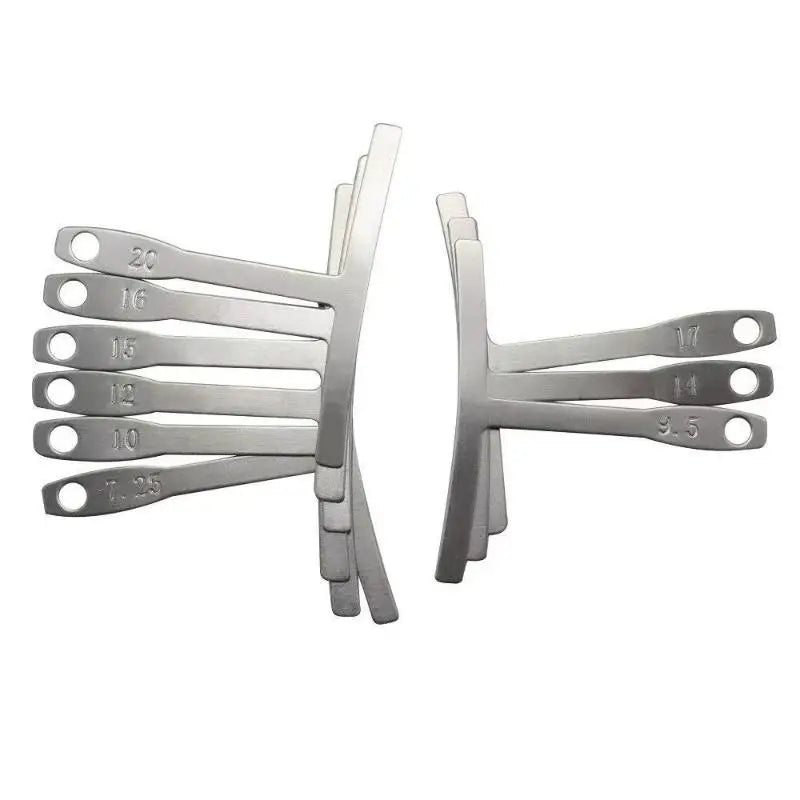 9-Piece Guitar Radius Gauge Set – Stainless Steel Luthier Tool Guitar Luthier Tool Richie's Sliver