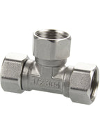 304 Stainless Steel Tee Swivel Pipe Fitting & Water Splitter 1/2" Pipe Tee Fitting Richie's