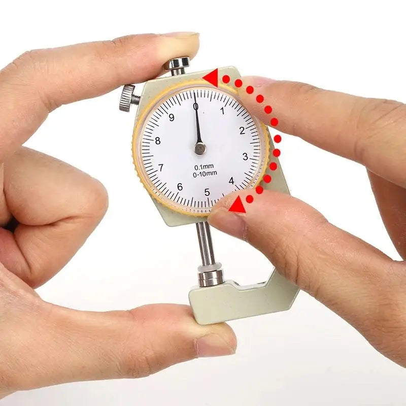 Handheld Leather Thickness Gauge 0–10mm | 0.1mm Dial Precision Thickness Gauge Richie's