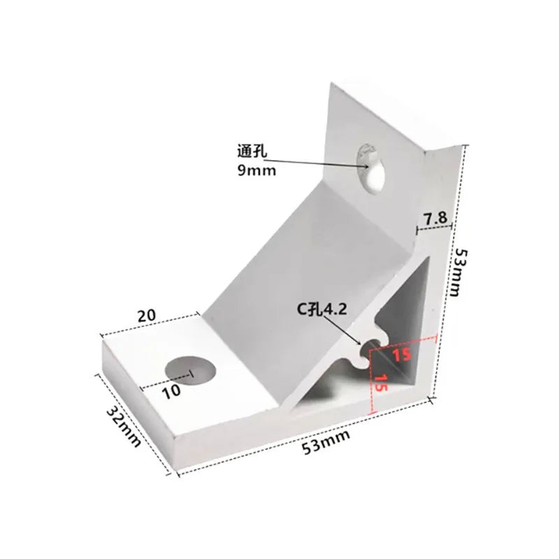 2Pcs 90° Corner Bracket for 2020–8080 Aluminum Extrusion Corner Angle Bracket Richie's