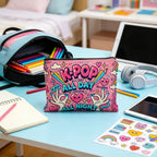 K-Pop Aesthetic Foldable Makeup & Travel Toiletry Bag Cosmetic Travel Bag Richie's