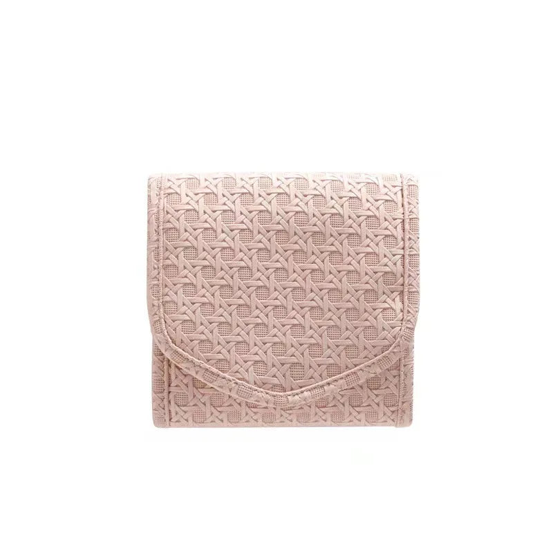 Foldable Travel Jewelry Organizer Bag – Necklaces & Rings Jewelry Travel Organizer Richie's PU-S-14x14.5cm pink