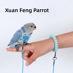 Adjustable Breathable Parrot Flight Harness & Walking Leash Bird Flight Harness Richie's Blue-Style4