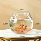 Round Clear Plastic Fish Bowl – Lightweight Small Aquarium Plastic Fish Bowl Richie's E