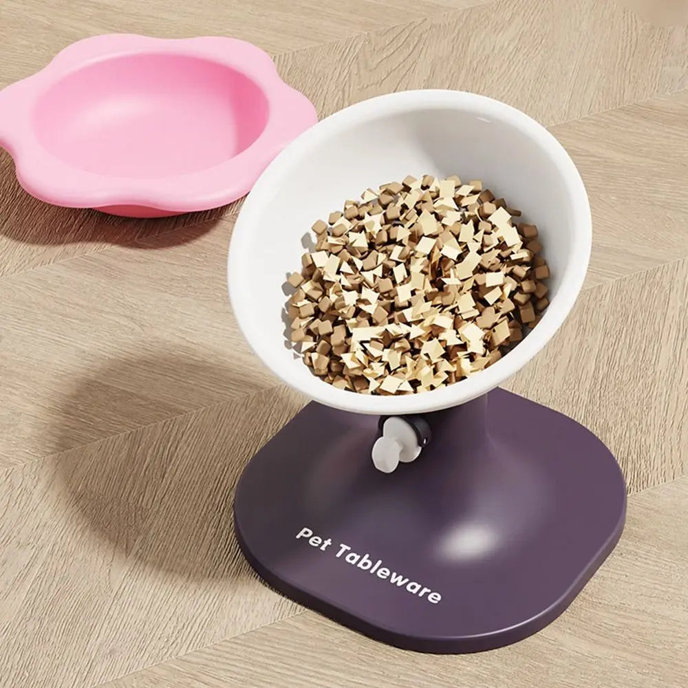 Adjustable Height Anti-Rollover Cat & Dog Feeder Bowl Elevated Pet Bowl Richie's