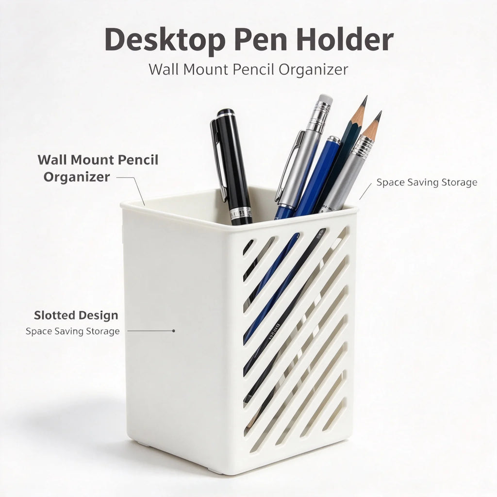 Wall Mounted Pen Holder – ABS Plastic Pencil Organizer Pen Holder Richie's