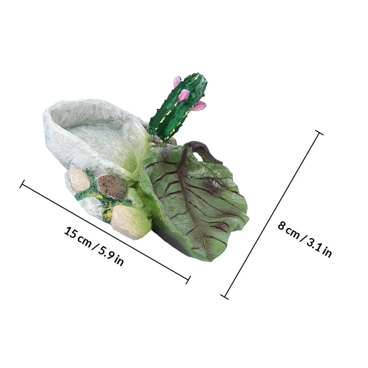 Reptile Cactus Food & Water Bowl – Easy Clean, Odor Resistant Reptile Feeding Bowl Richie's