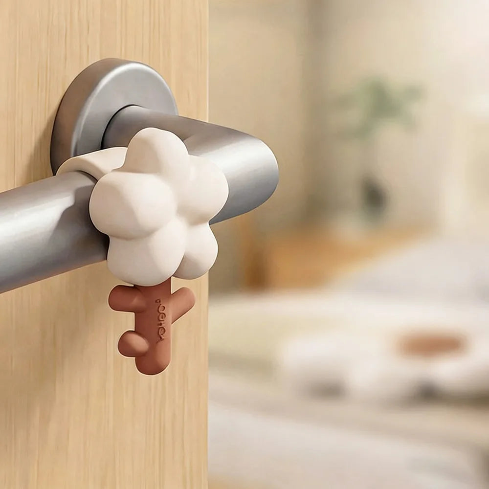 Silicone Flower Door Handle Wall Protector – Silent Stopper Door Stopper Pad Richie's A
