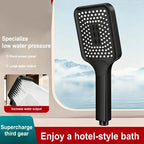3-Mode High Pressure Shower Head – Water Saving | Richie's Handheld Shower Head Richie's Black