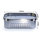 Mini Sardine Can Tin Box Silver – Novelty Small Storage Container Novelty Tin Storage Box Richie's sliver