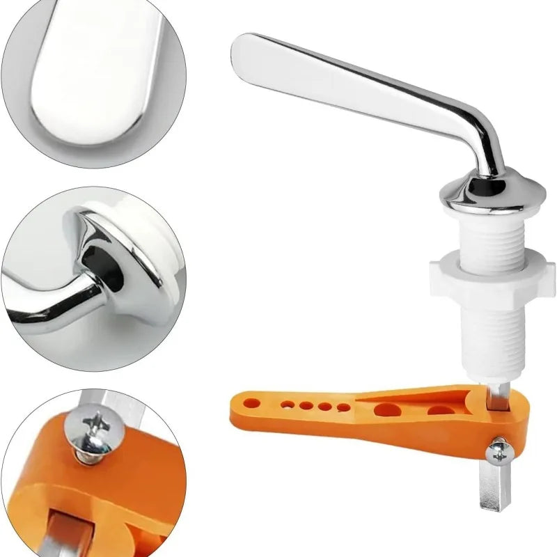 Universal Toilet Tank Flush Lever – Chrome Replacement Handle Toilet Flush Lever Richie's