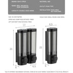 Wall-Mounted Manual Soap Dispenser – ABS Plastic White & Black Soap Dispenser Richie's