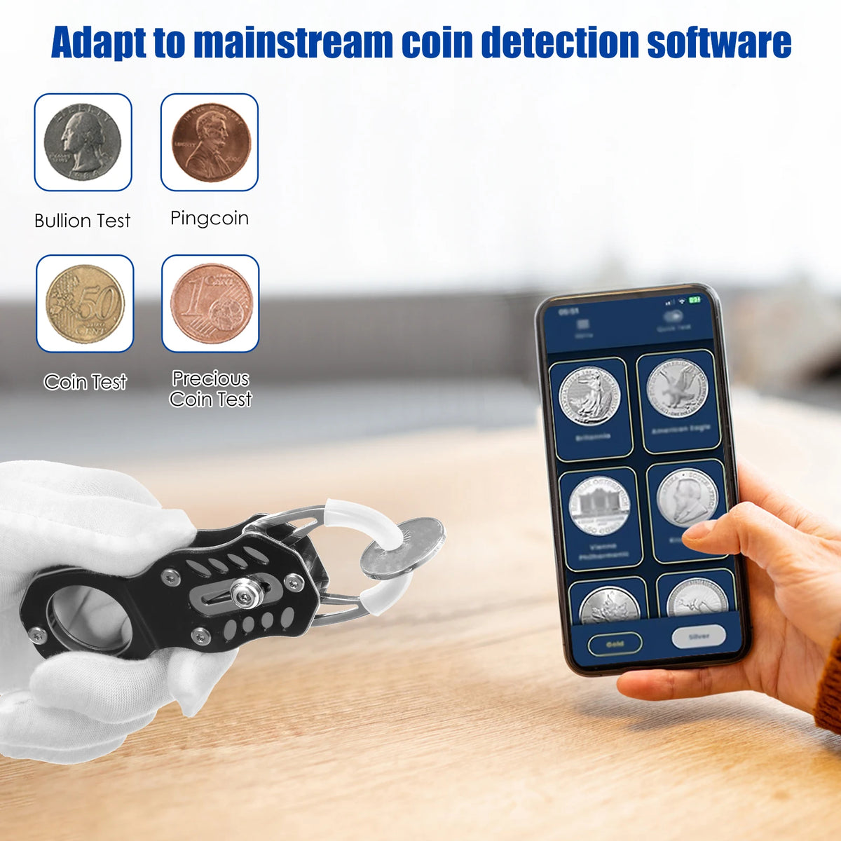Coin Ping Tester Kit – Gold & Silver Coin Authentication Set Coin Authentication Kit Richie's