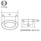 FKM O-Ring Kit 100pcs Fluorine Rubber Gasket Seal Assortment O-Ring Seal Kit Richie's
